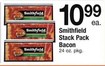 Safeway Smithfield stack pack bacon offer