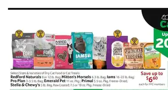 Pet Supplies Plus Redford Naturals, Mitten's Morsels, Iams, Pro Plan, Emerald Pet, Primal Or Stella & Chewy's offer