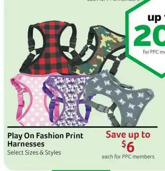 Pet Supplies Plus Play On Fashion Print Harnesses offer