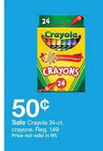 Target Crayola 24-ct. crayons offer