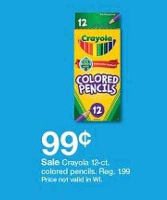 Target Crayola 12-ct. colored pencils offer
