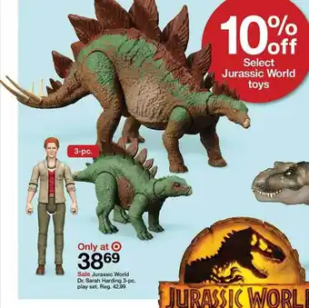 Target Jurassic world dr. sarah harding 3-pc. play set offer