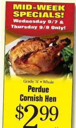 Perdue cornish hen