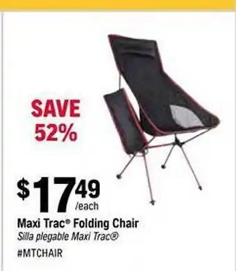 Napa Maxi trac folding chair offer