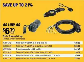 Napa Trailer towing wiring offer