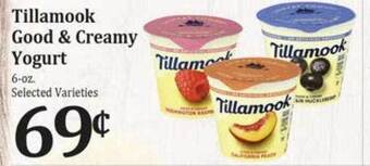 Rosauers Tillamook good & creamy yogurt offer