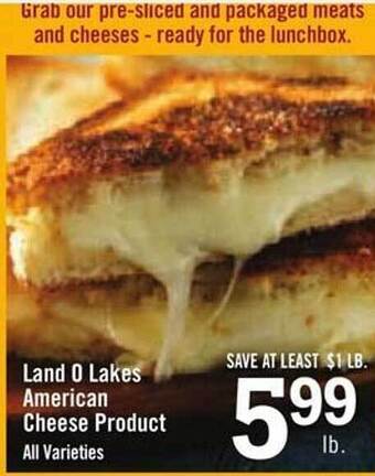 Price Chopper Land o lakes american cheese product offer