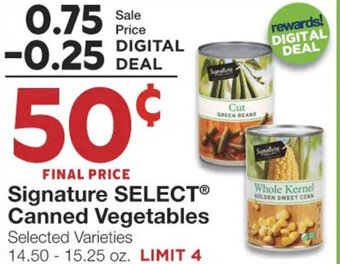 Amigos United Signature Select Canned Vegetables offer