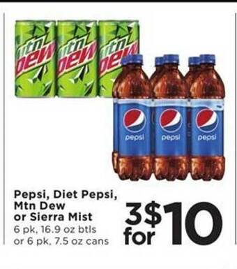 Cub Foods Pepsi, diet pepsi, mtn dew or sierra mist offer