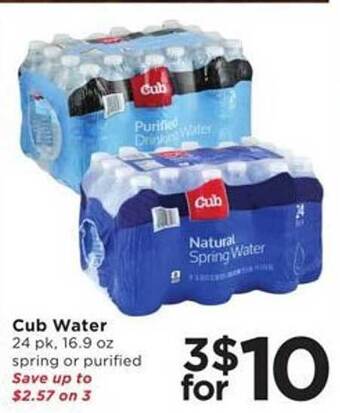 Cub Foods Cub water offer