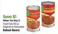 Maceys Food club baked beans offer