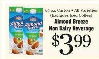 Morton Williams Almond breeze non dairy beverage offer