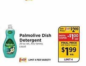 ShopRite Palmolive dish detergent offer