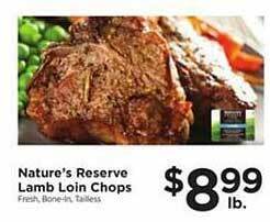 ShopRite Nature's reserve lamb loin chops offer