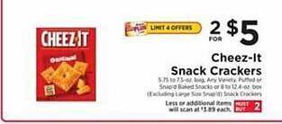 ShopRite Cheez-it snack crackers offer