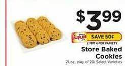 ShopRite Store baked cookies offer