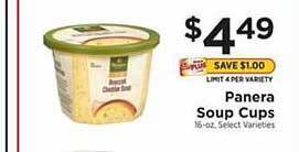 ShopRite Panera soup cups offer