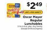 ShopRite Oscar mayer regular lunchables offer