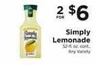 ShopRite Simply lemonade offer