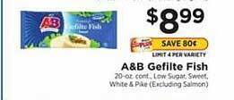 ShopRite A&b gefilte fish offer
