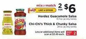 ShopRite Herdez guacamole salsa, chi-chi's thick & chunky salsa offer