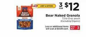 ShopRite Bear naked granola offer