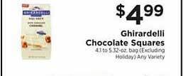 ShopRite Ghirardelli chocolate squares offer