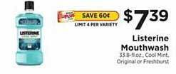 ShopRite Listerine mouthwash offer