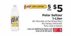 ShopRite Polar seltzer 1-liter offer