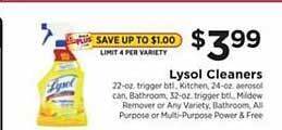 ShopRite Lysol cleaners offer