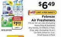 ShopRite Febreze air fresheners offer