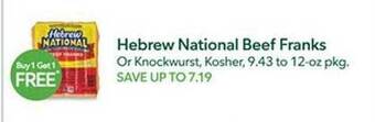 Weis Markets Hebrew national beef franks offer