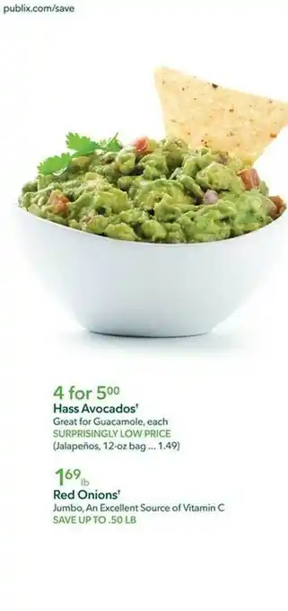 Weis Markets Hass avocados, red onions offer