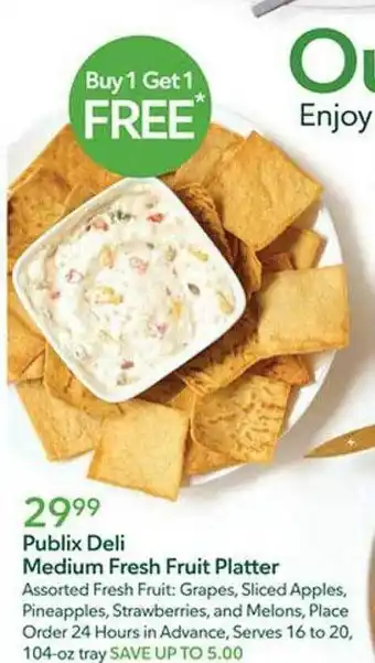 Weis Markets Publix deli medium fresh fruit platter offer