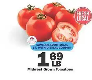 Schnucks Midwest grown tomatoes offer