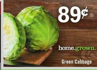 Price Chopper Green cabbage offer