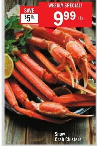 Price Chopper Snow crab clusters offer