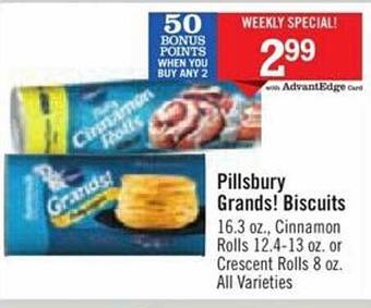 Price Chopper Pillsbury grands! biscuits offer