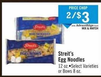 Price Chopper Streit's egg noodles offer