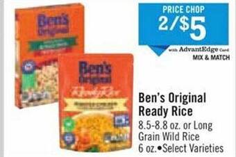 Price Chopper Ben's original ready rice offer