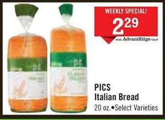 Price Chopper Pics italian bread offer