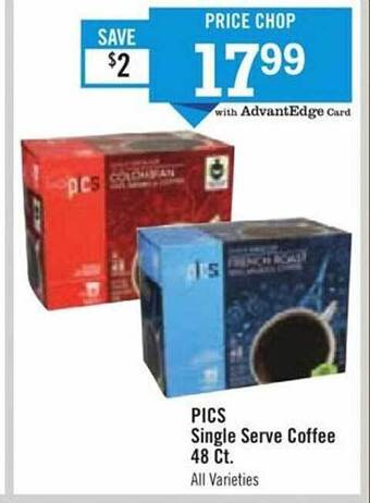 Price Chopper Pics single serve coffee 48 ct. offer