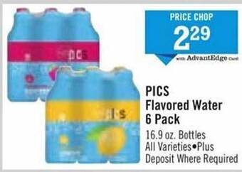 Price Chopper Pics flavored water 6 pack offer