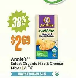 Natural Grocers Annie's select organic mac & cheese mixes offer