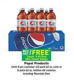 Schnucks Pepsi products offer