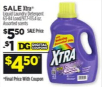 Dollar General Xtra Liquid Laundry Detergent offer