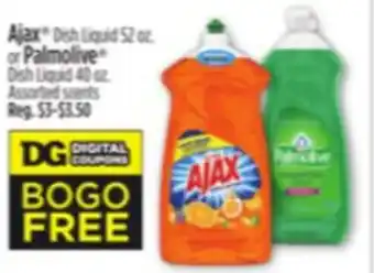 Dollar General Ajax' Dish Liquid 52 oz. or Palmolive Dish Liquid 40 oz. offer