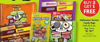 Family Dollar Halloween variety candy bags offer
