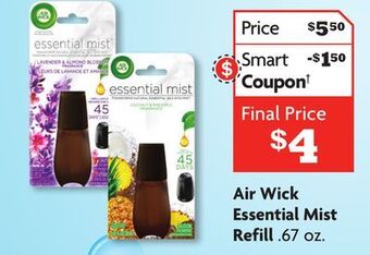 Family Dollar Air wick essential mist refill offer