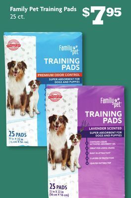 Family Dollar Family pet training pads offer